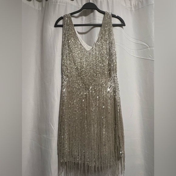 Nadine Merabi Sadie Dress Silver - Picture 5 of 8